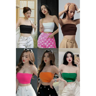 ÁO QUÂY THUN TĂM DÁNG CROPTOP NHIỀU MÀU MS60100