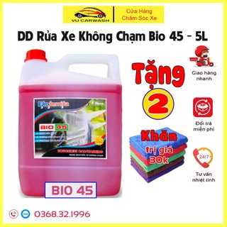 Dung Dịch Rửa Không Chạm, Nước Rửa Xe Ô tô, Xe Máy siêu sạch, siêu bóng bảo vệ sơn xe EKOKEMIKA Bio 45 - 5L