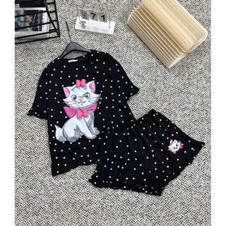 (Chubbybigsize) set bộ thun mèo đeo nơ 3d bigsize