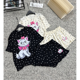 (Chubbybigsize) set bộ thun mèo đeo nơ 3d bigsize