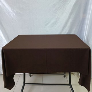 Khăn trải bàn vải màu nâu, trải bàn tròn, bàn vuông, bàn học.