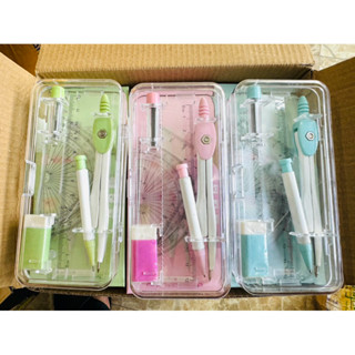 Bộ thước kẻ, compa, eke, đo độ (thước bộ học sinh)