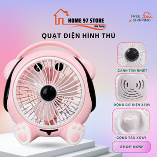 Quạt Mini Để Bàn Hình Thú Dễ Thương 2 Cấp Gió – Quạt Điện Nhỏ Gọn Văn Phòng Học Tập