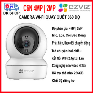 Camera Wifi Ezviz C6N | H6C PRO | H7C 4MP 2K+ | 2MP FHD 1080P - Trong Nhà  -  Xoay 360 Độ