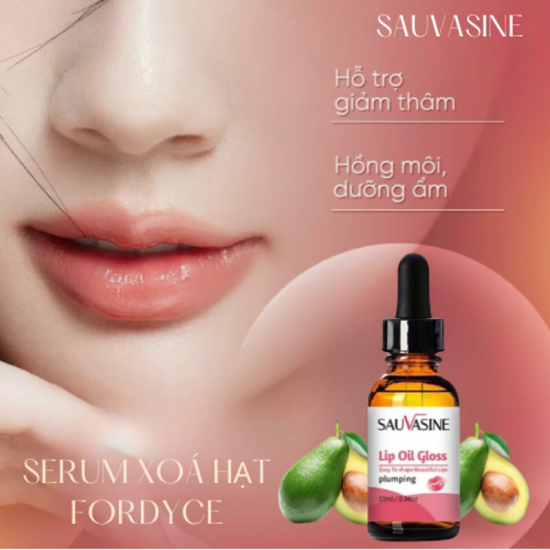 Serum Dưỡng Môi Lip Oil SAUVASINE - Tinh Chất Bôi Môi Hạt SAUVASINE Cung Cấp Ẩm, Ngăn Ngừa Nứt Nẻ Và Giảm Khô Môi