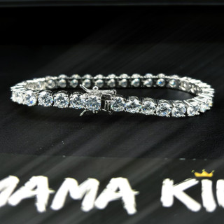 VÒNG TAY LẮC TAY NAM  HIPHOP TENNIS (bản đá nhân tạo siêu đẹp, giống kim cương 90%)  MAMA KING