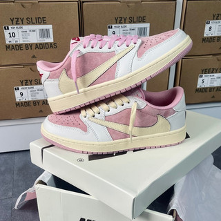 Giày jd 1 low og travis scott màu pink shy