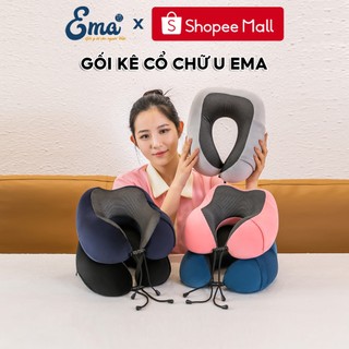 Gối kê cổ chữ U cao su non EMA - Gối cổ du lịch nâng đỡ cổ, giảm áp lực lên vùng cổ vai gáy