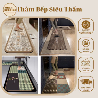 Bộ thảm bếp Silicon hàng nhập khẩu cao cấp siêu thấm nước, êm chân không trơn trượt