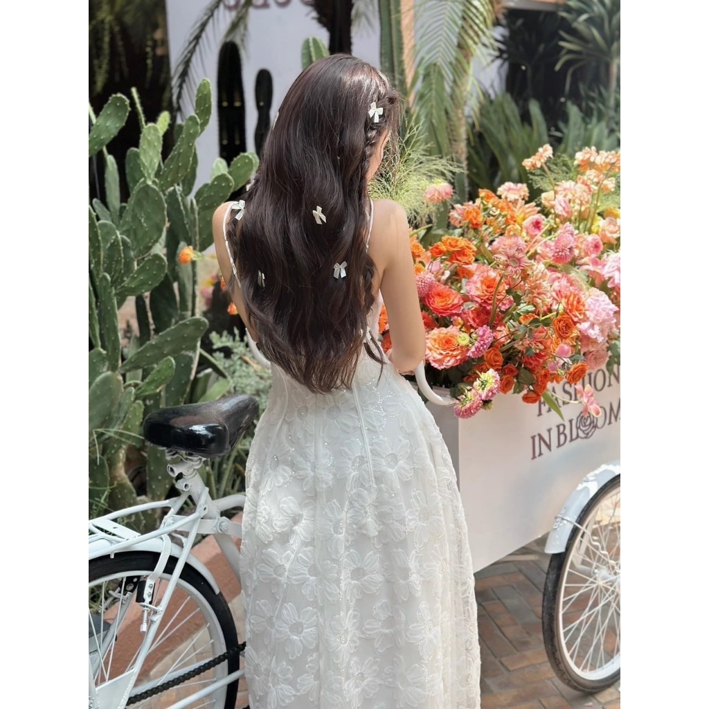 Đầm maxi ren trắng 2s kim sa Selena Dress | BigBuy360 - bigbuy360.vn