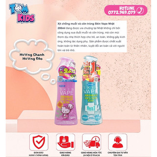 Xịt Chống Muỗi Skin Vape 200ml cho bé ( Hàng Chuẩn Nhật )