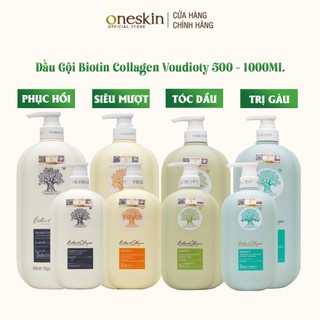 Dầu gội xả Biotin Collagen Voudioty 500ML - 1000ML phiên bản 2024 chống rụng tóc, phục hồi , giảm gàu, kiểm soát dầu