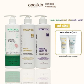 Dầu gội xả phục hồi, suôn mượt, chống rụng kích mọc tóc Vitalycil Organic Care 470ML