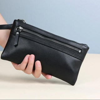 Ví cầm tay nam nữ da bò thật cao cấp thương hiệu N&L Leather