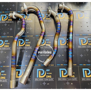 Cổ Pô Titan tặng kèm tai nhôm CNC và khâu chống xì inox gắn cho các dòng xe