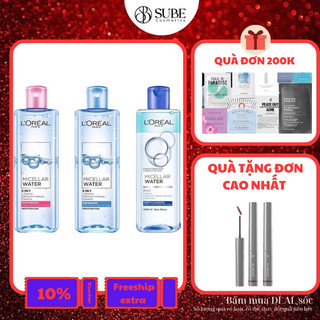 Nước tẩy trang làm sạch - mềm mịn da L'Oreal Paris 3in1 Micellar Water 400ml, Nước tẩy trang Loreal