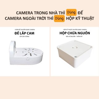 Hộp chân đế Dome Lắp Camera Trong Nhà, Hộp kỹ thuật Vuông Lắp Camera Ngoài Trời Camera IMOU, EZVIZ, CARECAM..