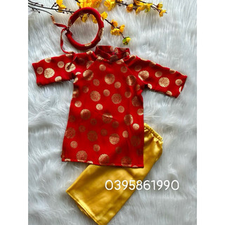 Áo dài Gấm đồng tiền thái Tuấn
