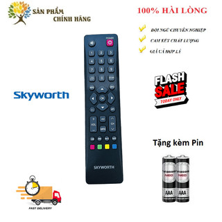 Remote điều khiển tivi skyworth led lcd smart tv nút ad - hàng mới chính hãng skyworth 100% tặng kèm pin