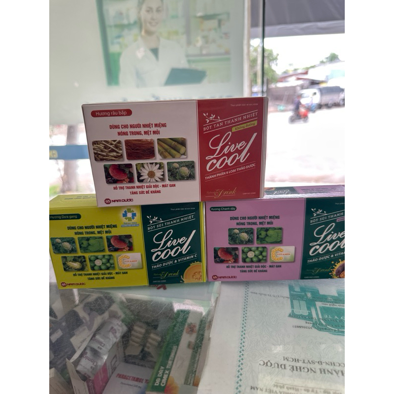 bột sủi thanh nhiệt Live cool