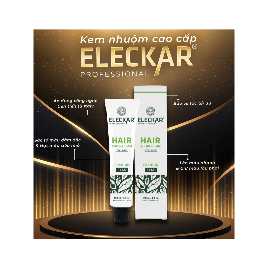 Kem Nhuộm Thời Trang Eleckar Pro Kèm Oxy 100ml