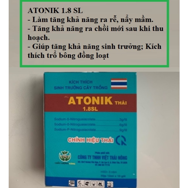 1 HỘP - Atonik - Kích rể nảy mầm hạt 10ml - CHÍNH HÃNG THÁI