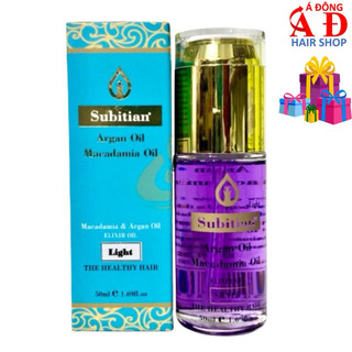 TINH DẦU TÍM DƯỠNG TÓC TẨY SÁNG BÓNG LIGHLIGHT BẠCH KIM SUBITIAN LIGHT ARGAN OIL 50ML