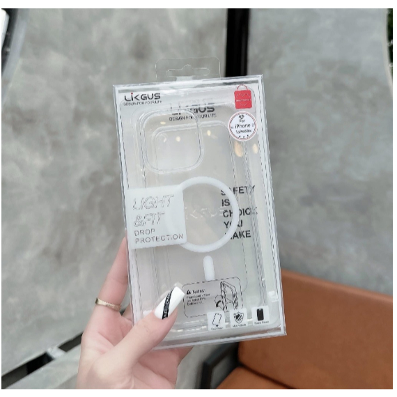 Ốp lưng Likgus trong chống ố hỗ trợ sạc không dây cho IPhone 18 Pro Max 17 16/15 Pro Max/14 /13 /12 