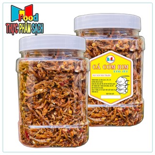 Cá Cơm Mờm Rim Chua Cay Tỏi Ớt Lon 500gram - Cá Cơm Rim Sẵn Ăn Liền