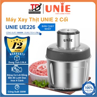 Máy Xay Thịt Unie UE226, 2.5Lit-300W, Kèm 2 Cối Inox 304, Hàng Chính Hãng