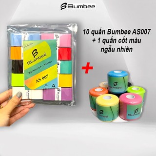 Combo 10 quấn cán bumbee as007 + 1 quấn cốt vợt màu ngẫu nhiên