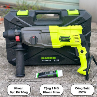 Máy Khoan Bê Tông Điện Pion Nội Địa Trung G216 3 Chức Năng Công Suất 850W Tặng Mũi Khoan 8mm