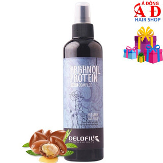 Xịt dưỡng tóc Delofil Vitamin Arganoil Protein dưỡng ẩm siêu mượt 260ml