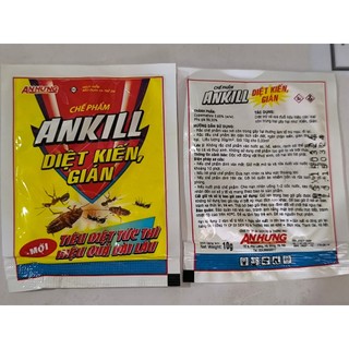 Chế phẩm diệt kiến, gián ankill gói 10gr, hiệu quả dài lâu.