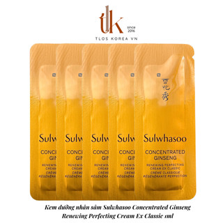Nội Địa 10 Gói Kem Nhân Sâm Sulwhasoo Perfecring Cream 1ml Tái Sinh Chống Lão Sáng Bóng Da