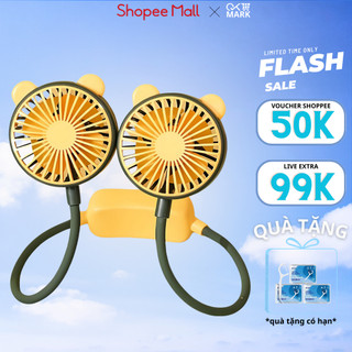 ( Loại 1 ) Quạt đeo cổ mini thông minh có cổng usb tiện lợi, thiết kể nhỏ gọn, màu sắc trang nhã