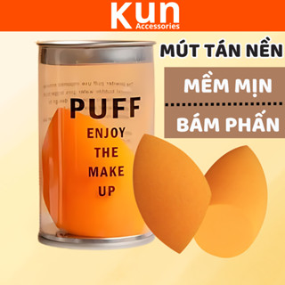 Bông mút tán nền trang điểm PUFF trứng vàng siêu mềm mịn giúp cho tán mượt đều lớp nền trang điểm