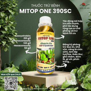 Thuốc trừ bệnh - mitop one 390sc - sạch bệnh, xanh lá, sáng trái - 240ml