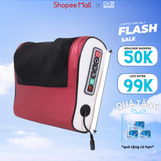 ( Loại 1)  Gối massage cổ vai gáy, máy massage hồng ngoại 20 bi cao cấp hỗ trợ mát xa toàn thân