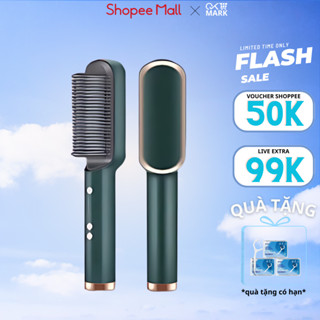  Lược điện chải tóc tạo kiểu 3in1 đa năng kiêm máy uốn duỗi ép tóc tạo kiểu chống xơ rối 