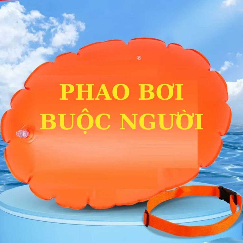Phao bơi đa năng phao cứu hộ cứu sinh bơi biển sông buộc kéo người hình oval trẻ em người lớn