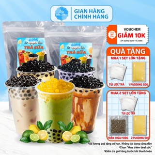  Set Trà Sữa 15 Ly Nguyên Liệu Trà Sữa Thái Xanh Phúc Long Hoàng Kim Socola Kèm Công Thức Làm Trà Sữa Tư Nấu Đậm Vị 