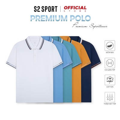 (XẢ KHO) Áo polo nam S2 SPORT có cổ ngắn tay basic cotton CVC premium trơn co giãn thoáng khí - PL02