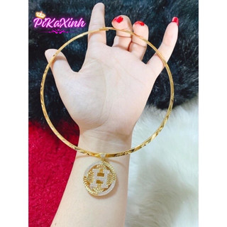 kiềng kèm mặt mạ vàng