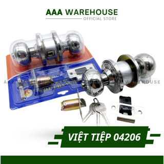 Ổ Khóa Cửa Việt Tiệp Tay Nắm Tròn 04206 ĐÓNG VỈ (cò ngắn, cò dài)