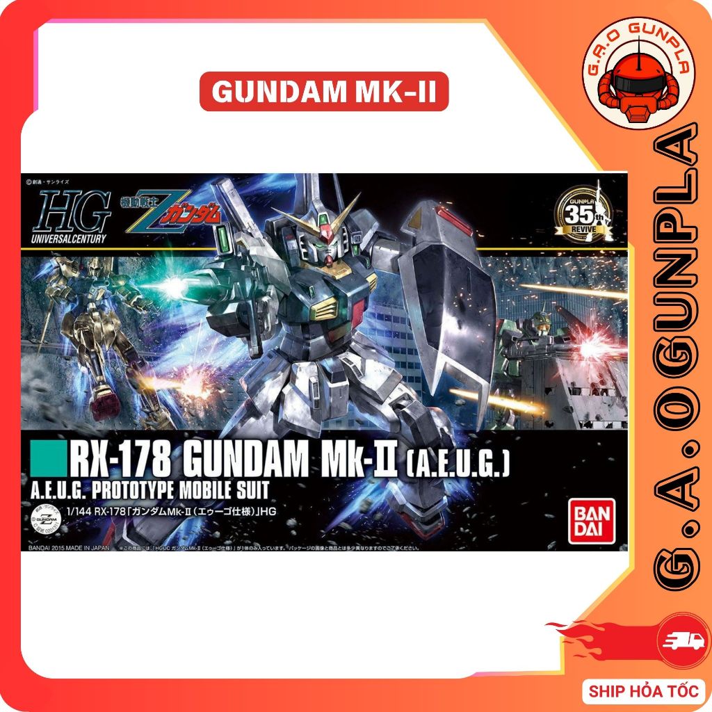 Mô hình lắp ráp Gundam Bandai  HGUC 1/144 Rx-178 Gundam Mk Ⅱ