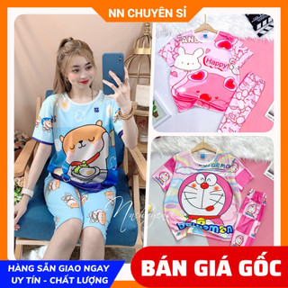 Đồ bộ nữ mặc nhà mẫu mới Đồ bộ bò sữa Vải thun mềm mịn mát in họa tiết nhiều màu dễ thương DBRBL SIZE M