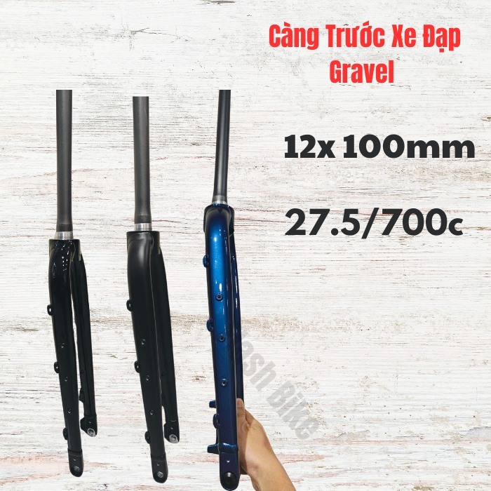 Phuộc Càng Trước Xe Đạp GRAVEL Phanh Đĩa Hợp Kim Nhôm Kích Thước 12x 100 Dành Cho Lốp 27.5 Inch 700c