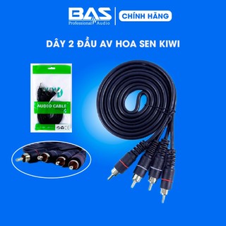 [ Chính Hãng ] Dây audio Kiwi cao cấp 2 AV hoa sen ra 2 AV bằng đồng