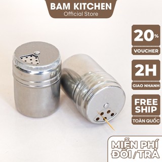 Hủ đựng tăm và đựng tiêu inox Bam KITCHEN cao cấp HDT01F